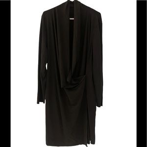 Beautiful Black Tahari wool wrap style dress - never worn - NWOT- size XL!